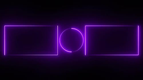 End Screen Neon Frame Purple V19