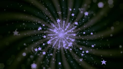 Twinkling Purple Stars Ethereal Background Loop