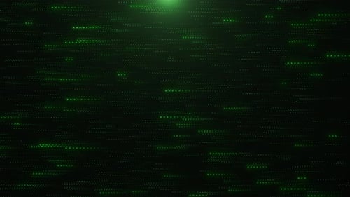 Big Data Futuristic Hi Tech Technology Digital Code Rain in a Matrix Inspired Futuristic Style