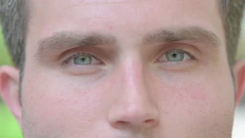 Close up of Young Man Eyes