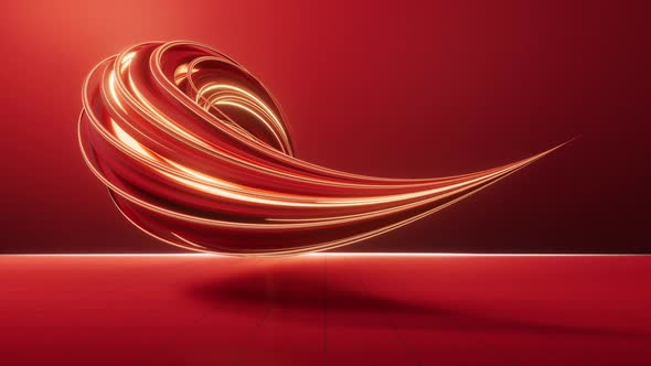 Flowing red geometry lines with ground, Backgrounds Motion Graphics ft ...