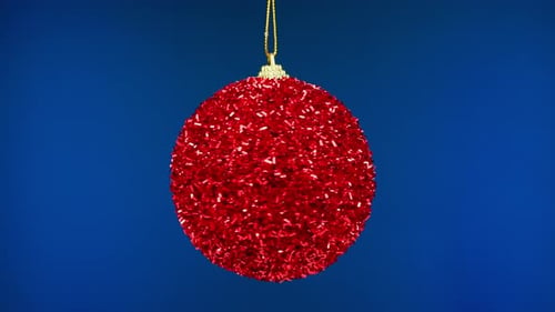 Sparkly Red Christmas Ornament Hanging Decoration