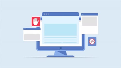 Werbung entfernen Digitales Marketingkonzept