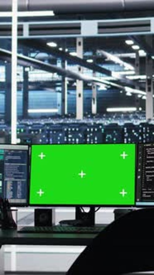 Vertical Video Mockup PCs in Data Center Control Hardware Energy Usage Using Node Tree Tech
