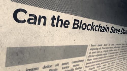 Vintage Newspaper Headline Focus Animation