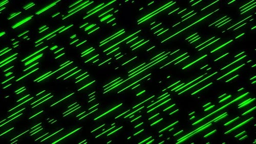 Glowing diagonal green lines on black background