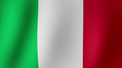 Flag Of Italy Wave Background Loop Animation