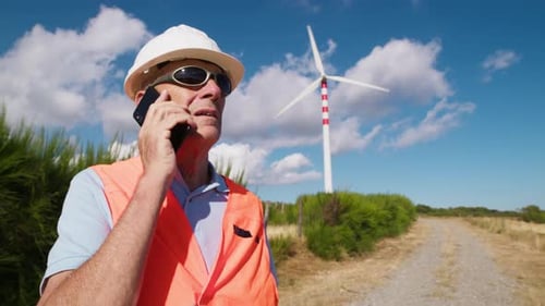 Environmental Expert Making A Work Phone Call