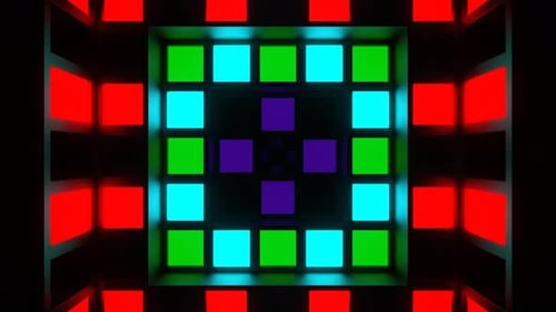 Multicolor Strobe Lights System Background Vj Loop In 4K