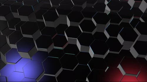 3D-Sechseck-Hintergrundanimation