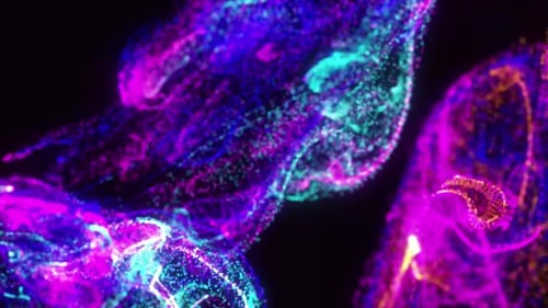 Glow tech fluid background