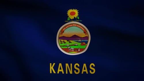 Kansas Waving Flag