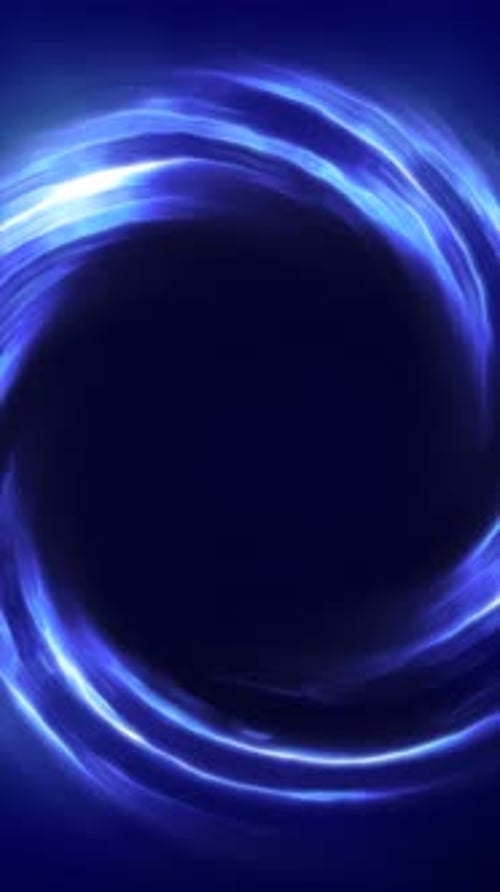 Glowing Blue Abstract Energy Tunnel Background