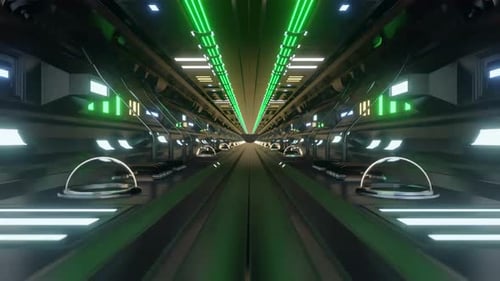 4K Advanced 3 D Shuttle Tunnel Background Video With Atmospheric Cooling Technology