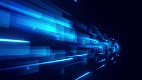 Blue Glowing Digital Motion Abstract Background