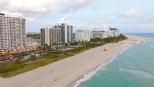 Miami Beach South Beach Stunning Aerial View of the Beautiful Miami Coastline and Waterfront