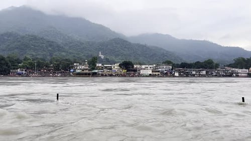 River Flowing Through A Valley In Uttarakhand