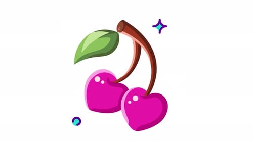 Animated Sweetheart Cherries: A Delightful Illustration