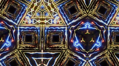 Ethnic Sacred Kaleidoscope Endless Trip-Trans-Trip VJ Loop for Spiritual Abstract background video 3