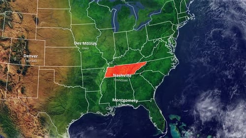 Tennessee Zoom Map 2D