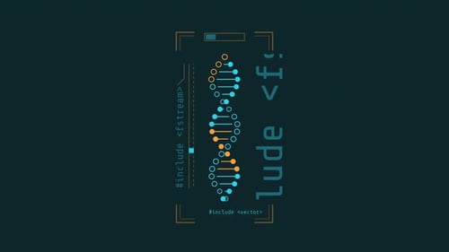 Futuristic HUD DNA Scan Animation