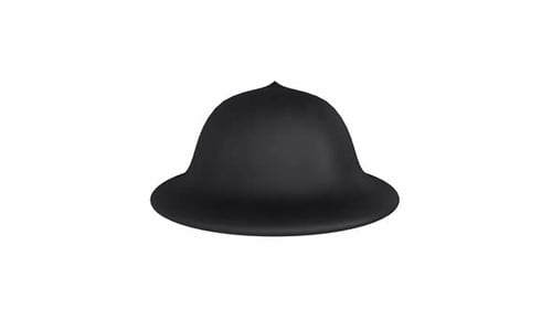 Minimalist Black Hat Rotating 3D Animation