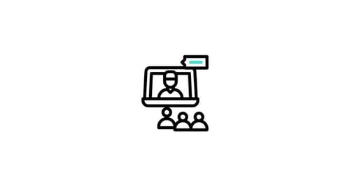 Animated Online Learning Icon with Minimalist Design