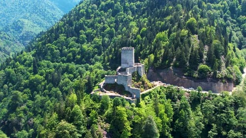 Aerial View Of Zilkale Castle Among The Tree Covered Hills 2