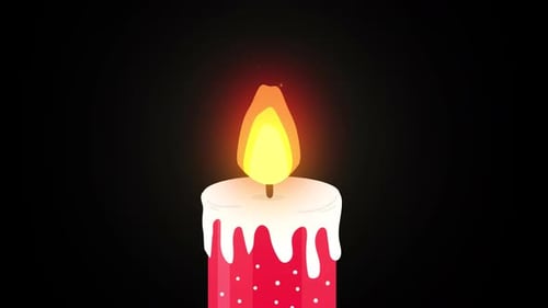 Cartoon Candle Alpha Channel