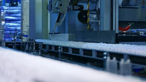 Manufacturing Production Line with Automated Machinery