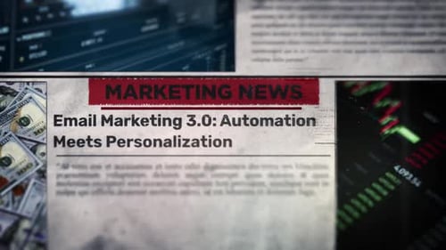 Email Marketing 3.0 Automation Meets Personalization Headline Title On Newspaper