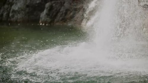 Pure Fresh Water Stream In Mountains Clean Water River Flowing