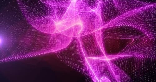 Abstract background of waves of purple pink futuristic hi-tech grains of sand waves of dots pixel pa