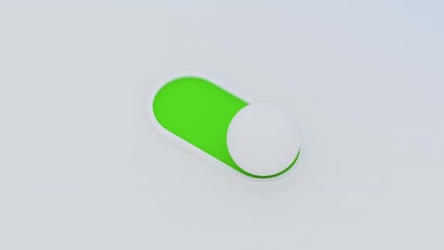 Settings switch visualization in device gui with slider bar turn on and turn off