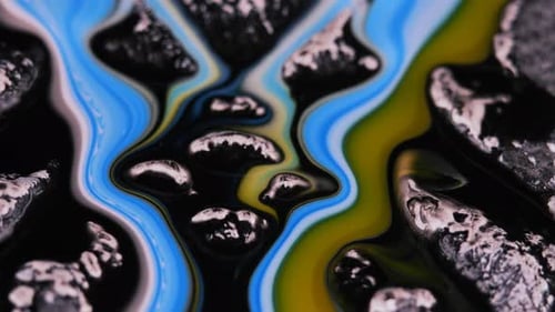 Abstrakter einzigartiger Hintergrund Fließende Wellen Wasser Wellen Wellen Marmor Bewegung Mehrfarbige Flüssigfarbe von
