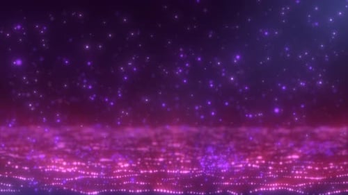 Futuristic Purple Particle Wave Abstract Background Animation