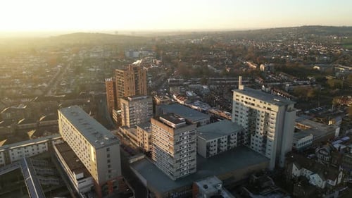Sunrise Over The London Neighborhood 4k