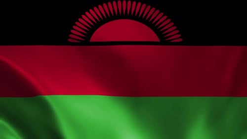 Malawi National Flag Waving Animation