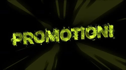 Promotion! Distorted Title With Shaky Line Background