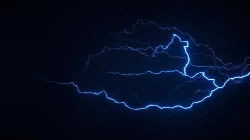 Blue lightning with dark background