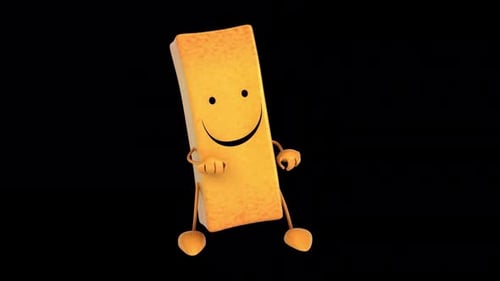 Cheese character smiling and standing