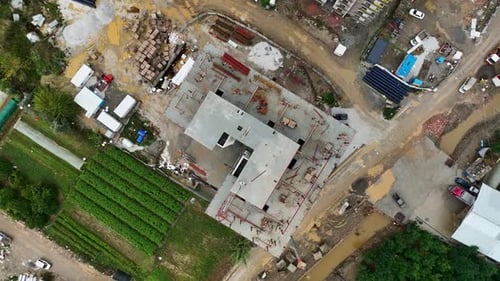 Construction Site in a Residential Building at the Final Stage of Construction