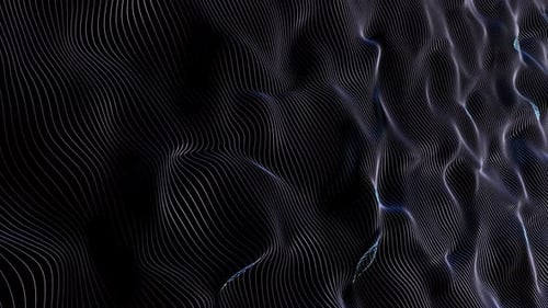 Fondo abstracto de ondas de partículas y luz digital