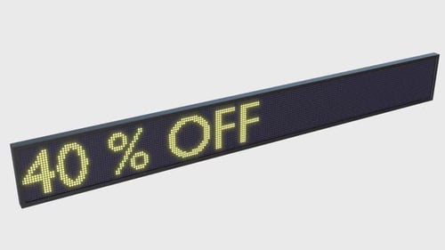 Scrolling LED Display Kinetic Text Promotion