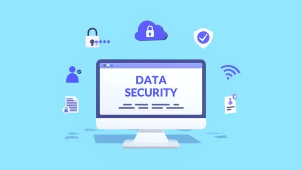 Modern Data Security Animation With Icons, Elements Motion Graphics ft ...