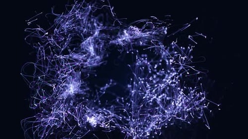 Abstract Energy Effect On A Black Background | HD
