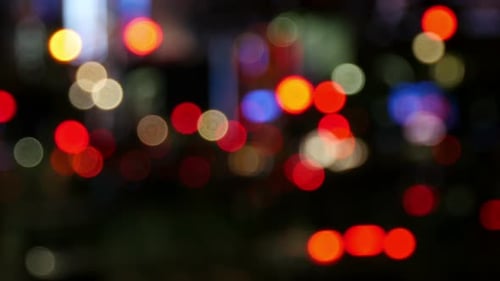 Defocused Night City Traffic Abstract
