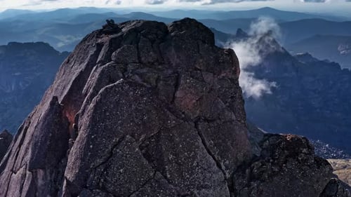 Aerial View of a Mountain Range