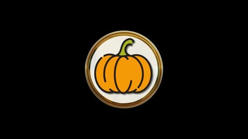 Halloween Eat Circle Icon Loop Animation
