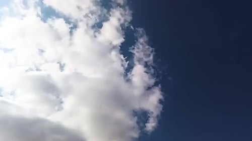 Clouds Floating in Blue Sky Time-lapse